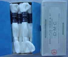 Boite ancienne  coton à broder spécial DMC ave8 echevettes N° 1