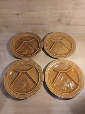 4 Assiettes Vintage A Fondu