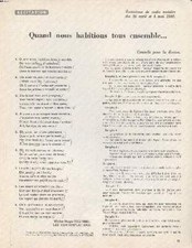 Récitation Quand nous habitions tous ensemble - Hugo Victor - 196