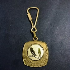 PORTE-CLE ANCIEN Société Ornithologique Le Mans OISEAU  Métal Doré / KEYCHAIN 2
