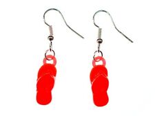 Sandales de Bain Boucles D'Oreilles Tongs Pantoufle Chaussure Vacances Rouge