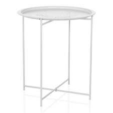 Table dappoint Ronde, Petite Table Basse ALLRUND Métal Table de Balcon, piéte...