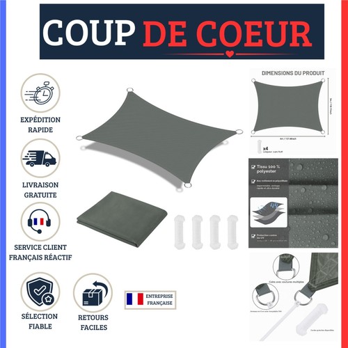 Voile ombrage rectangulaire - voile,