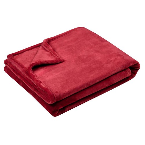 Plaid polaire doudou rouge - , 130