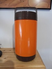 Ancien thermos  1 L.  DOMEC - Orange vintage années 1970