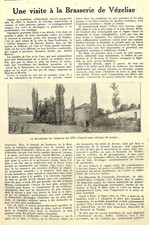 VÉZELISE ( 54 ) BRASSERIE / BIERE DE LORRAINE / ANTONI MOREAU / ADP 1923
