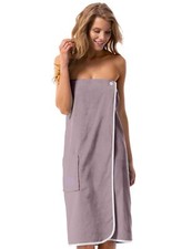 Kilt de Sauna pour Femme Serviette de Sauna avec Bouton et Poche Serviette av...