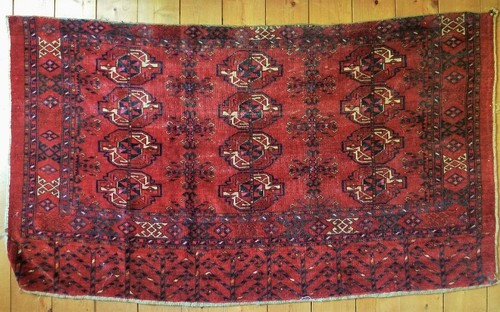 Tapis turkmène ancien chuval - turkmène, ancien.