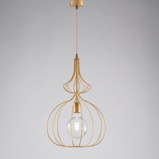 Suspension Vintage Industrielle Or 1 Lumière BON-332