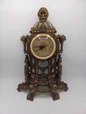 Horloge murale en laiton doré – Fonctionne à pile – Vintage