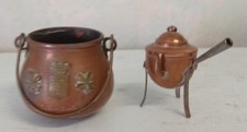 Anciens chaudron et bouilloire