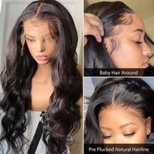 Perruque Cheveux Humains 13X4 Body Wave Lace Frontale naturelle HD Transparents