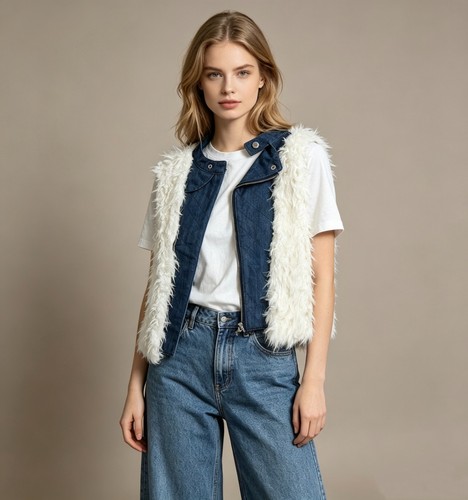 Y2k denim afghan penny - y2k,