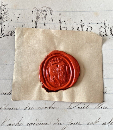 Cachet cire sceau ancien - cachet,