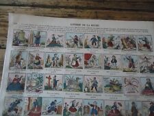 RARE PLANCHE LITHOGRAPHIE IMAGERIE METZ 1880 LOTERIE DE LA RUCHE JEU ENFANTS