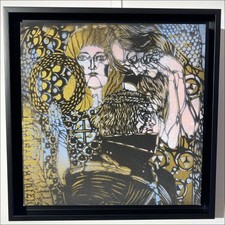 ARTISTE OUVRIER - Peinture sur toile "Beethoven d'après Klimt" 30x30cm - 2021