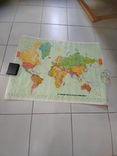 Le Monde Des Fuseaux Horaires Carte Ancienne (Urss) 1984 Recta Foldex Scandecor 