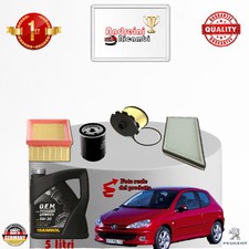 Filtres Kit D'Entretien + Huile Peugeot 206 1.9 Diesel 51KW 69CV Partir 2003->