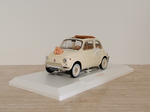 Fiat 500 1968 ivory wedding - l,