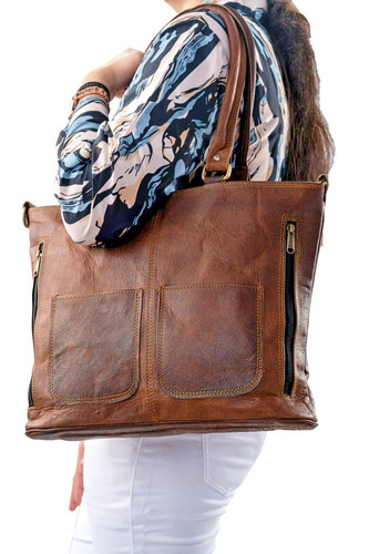 Sac cabas véritable cuir - cabas,