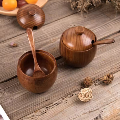Pot épices bois avec - à,