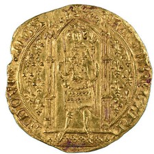 Féodales Louis Ier d'Anjou Franc à pied or Avignon