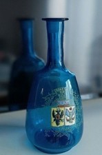 Carafe Verre Bleu Cronstadt Toulon Bouteille Franco Russe antique Russian Russia