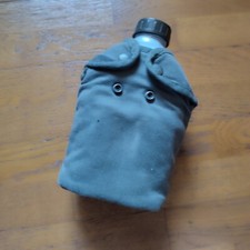 Gourde Militaire + gamelle Aluminium +réchaud avec étui en tissu d'origine