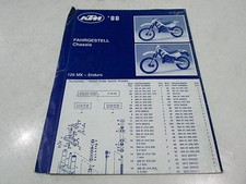 POSTER PIECES CHASSIS FRAME SPARE PARTS KTM 125 MX 1988 202.81