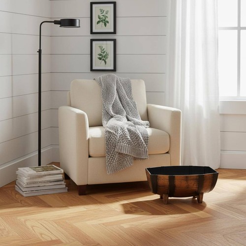 Pot demi barrel - imitation, bois