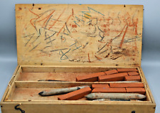 ANCIEN COFFRET BOITE DESSIN FUSAIN PEINTURE CRAYON PASTEL - A IDENTIFIER