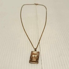 Collier pendentif lingot doré