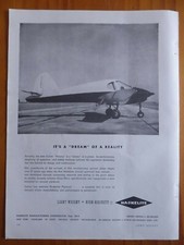 8/1946 PUB HASKELITE PLYWOOD CULVER VICTORY PLANE AIRCRAFT AVION NX44504 AD