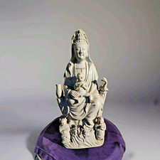 sculpture guanyin blanc de chine dynastie Qing hauteur 38 cm