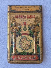 RARE porte carnet en tôle lithographiée LEJAY-LAGOUTTE "crème de cassis" Dijon