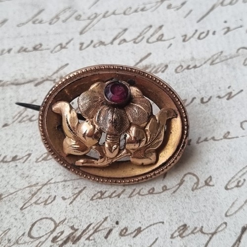 Broche ancienne plaqué - broche,