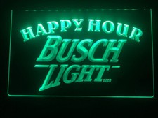 Busch Light Beer Happy Hour Bar LED néon éclairage enseigne décor pour club p...