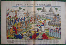 Image d'épinal Pellerin Napoléon Bonaparte Bataille Pyramides Campagne d' Egypte