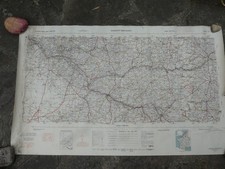 ww2 grande Carte d'état Major USA 1943 Bordeaux Montauban  état correct n°1