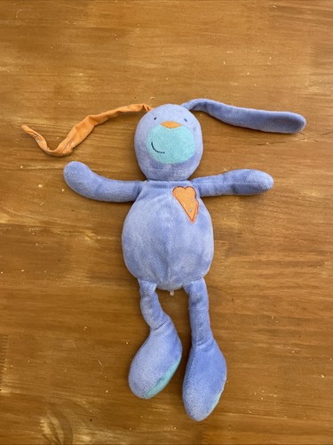 Doudou peluche lapin bleu - doudou,