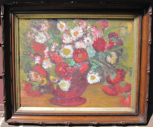 Antique impressionniste floral - antique,