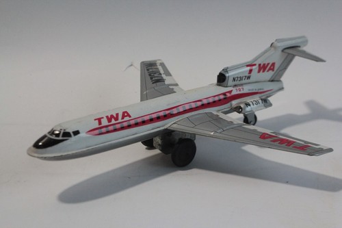 Jouet tôle friction avion - tôle, à