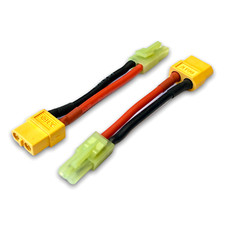 ✅ 2x Adaptateur Mâle Mini Tamiya AR Drone Airsoft vers Femelle XT60 Mâle Lipo...