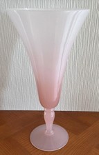 Vase Opaline Rose Forme Tulipe