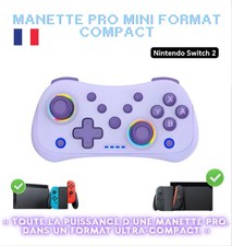 Manette Switch 2 / Switch 1 Mini Format Compact Sans Fil Vibration HD & RGB