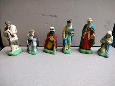 Lot De 6 Santons DEVINEAU Crèche De Noël Nativité...11,9 Cm Max