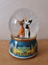 Rosina Wachtmeister grande Boule à neige / boîte à musique Chat Goebel Rare