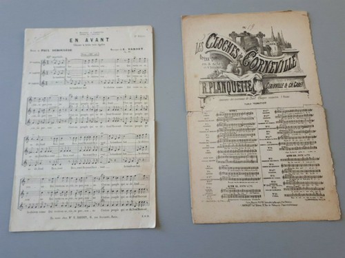 Ancienne partition chansons - de,