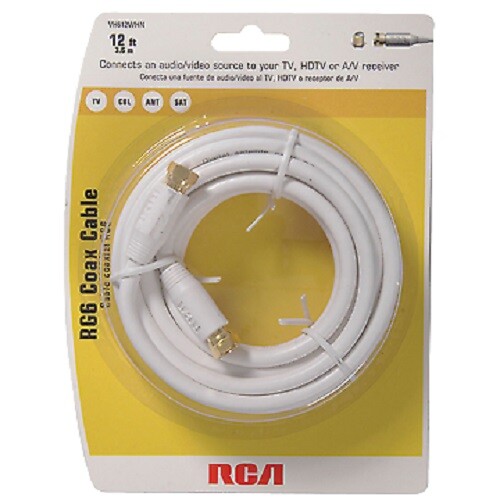 Rca white coax cable - rca,