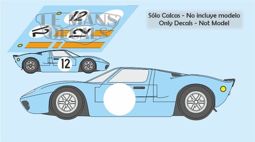 Autocollants ford gt40 mans - ford,